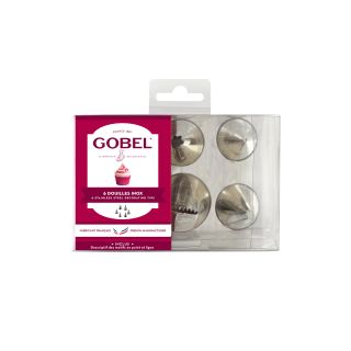 Boîte cristal de 6 douilles inox assorties