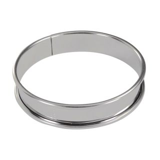 Boîte de 4 cercles à tartes inox - épaisseur 4/10è - Ø90 mm h 20 mm