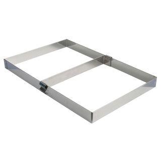 Marco con separador extradable - inox - 565x365x45 mm