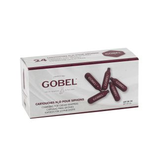 Cartouches de gaz N₂0 GOBEL pour siphons (lot de 24)