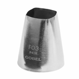 Douille géométrique lisse carré - inox - Ø 25 mm