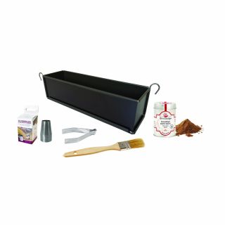 Kit Moule à Pâté Croute en croûte : Moule à Moule à Pâté Croute antiadhérent fond démontable 300 x 80 x 80 mm – accessoires – mélange épices