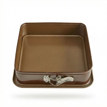 Moule à charnière démontable carré - Antiadhérent (sans PFAS) sans PFAS - 240 x 240 x 70 mm