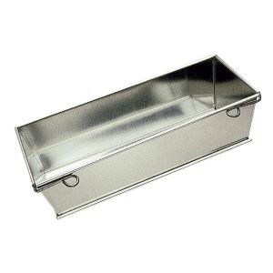 Tin plate folding pâté or cake mould - 240 x 95 mm ext / 220 x 80 mm int - h70 mm
