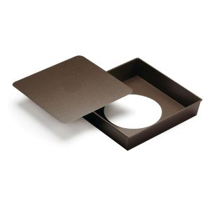 Non-stick square cake mould - Removable bottom - Withedges - 240 x 225 x 50 mm