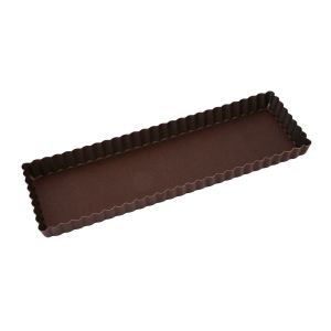 Tarte maison cannelée - antiadhérente - fond fixe - 350x110 mm dim ext / 340x100mm dim int - h25mm