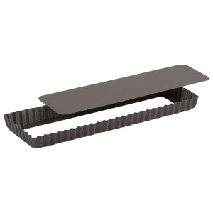 Tarte maison cannelée - antiadhérente - fond mobile - 350x110 mm dim ext / 340x100mm dim int - h25mm