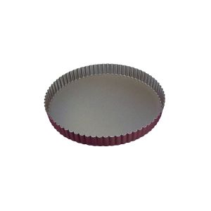 Tourtière ronde cannelée - antiadhérente - fond fixe - Ø200/185 mm h25 mm