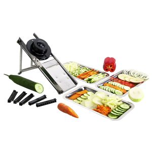 Mandoline super professionnelle (frites et julienne 1-2-4-7-10 mm)