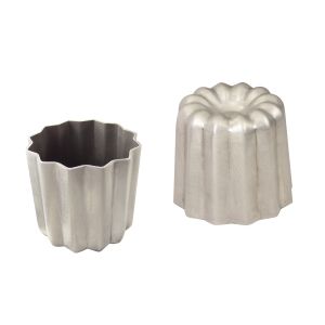 Non-stick coated aluminium rum baba mould - 55 x 50 mm