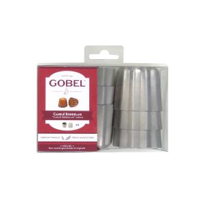 Box of 6 non-stick coated aluminium canele bordelais moulds