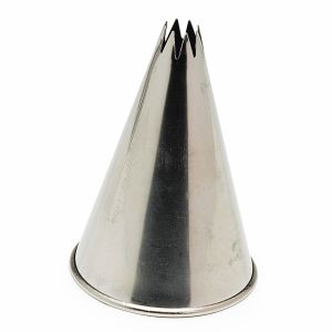 St/st icing tip "petits fours" - 8 prongs