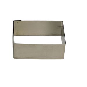 Nonnette rectangle - inox - 120 x 60 x 45 mm