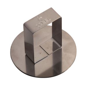 St/st round pusher - Ø78 mm h47 mm