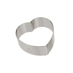 Nonnette cœur bombé - inox - 85 x 85 x 30 mm