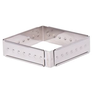 St/st adjustable extendable cake frame - 280 x 160 x 45 mm