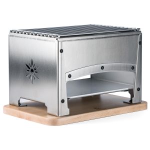 Braséro Bron Coucke 2 coté ouverts pour utilisation en intérieur (+ KIT reblochonade : 1 poêlon acier + spatule composite)