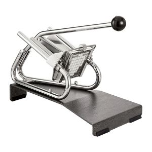 Coupe-frites professionnel sur socle epoxy - couteau étamé + poussoir 8 mm