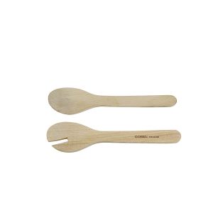 Pair of salad servers - beechwood - PEFC