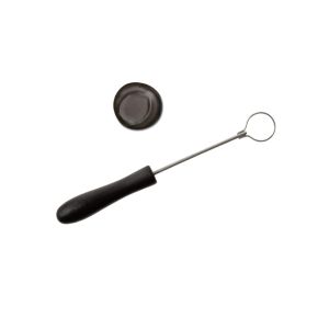 Broche à tremper le chocolat - Fourchette à chocolat - inox - manche plastique - ronde