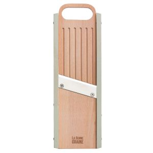 Mandoline bois traditionnelle FSC - 75 mm - 1 à 10 mm - Vert