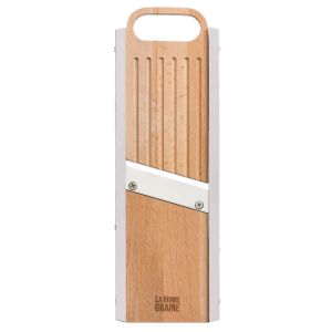 Mandoline bois traditionnelle FSC - 75 mm - 1 à 10 mm - Blanc
