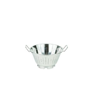 Passoire conique avec pied - 2 anses - inox - 32 cm