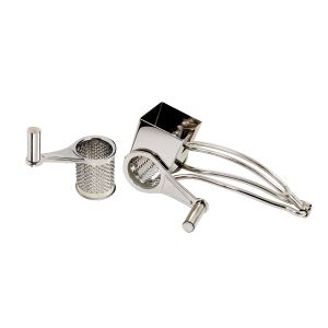 St/st cheese grater - 2 interchangeable blades (gruyere and parmesan cheese)