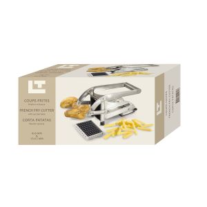 Coupe-frites ménager inox sur ventouse - 2 couteaux