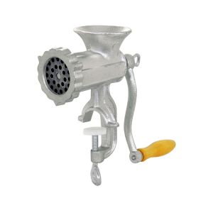 Manual meat mincer N°8 - Cast aluminium - 6,5 mm sieve - Clamp fixation - 25 x 9,7 x 34 cm - 0,7 kg / mn