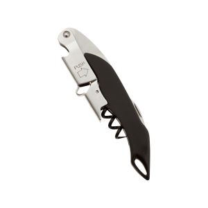 Sacacorcho bodeguero en 2 golpes - inox y ABS negro