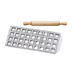 Molde para raviolis - 36 raviolis - 3,4x3,4 cm - (+ Rodillo)