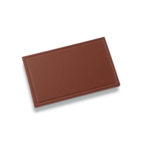 Cutting board with juice groove - HDPE 500 - 500 x 300 x 20 mm - Brown