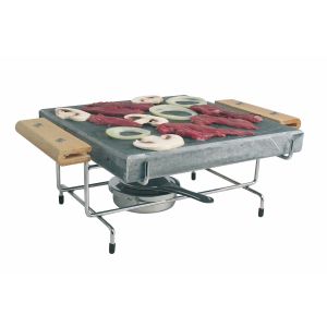 Piedra de parrilla con soporte - 35,5x26,5x13x5cm