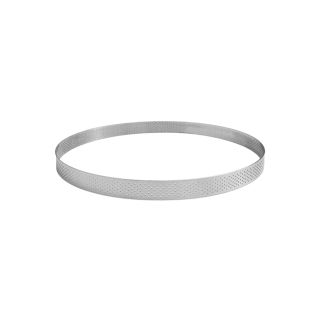 Cercle à tarte perforé - inox - épaisseur 10/10ème - Ø80 mm h20 mm