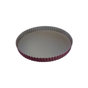 Tourtière ronde cannelée - antiadhérente - fond fixe - Ø220/200 mm h25 mm