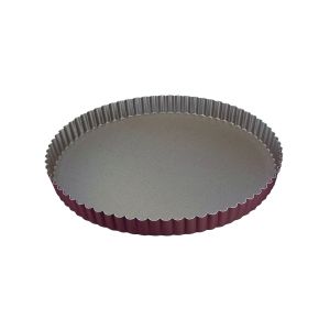 Tourtière ronde cannelée - antiadhérente - fond fixe - Ø240/230 mm h25 mm