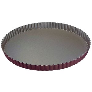 Tourtière ronde cannelée - antiadhérente - fond fixe - Ø320/310 mm h25 mm