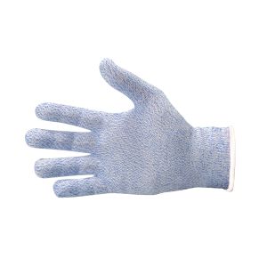 Gant anti-coupure - coloris bleu - liseré blanc - Taille S