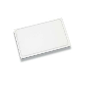 Planche PE HD 500 - blanche - 400 x 300 x 20 mm - avec rigole