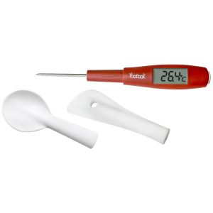 Spatule thermomètre compatible induction -50°C +300°C + embout cuillère